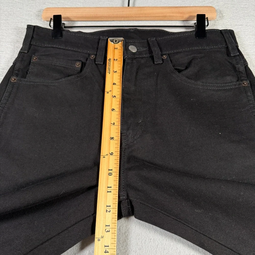 Levis Western Fit Mens Black Straight Leg Stretch Denim Jeans 31x32 37681-0033